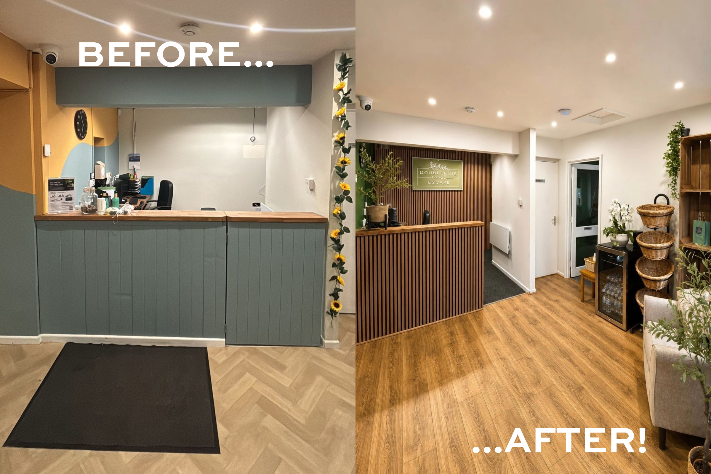 Reception before and after
