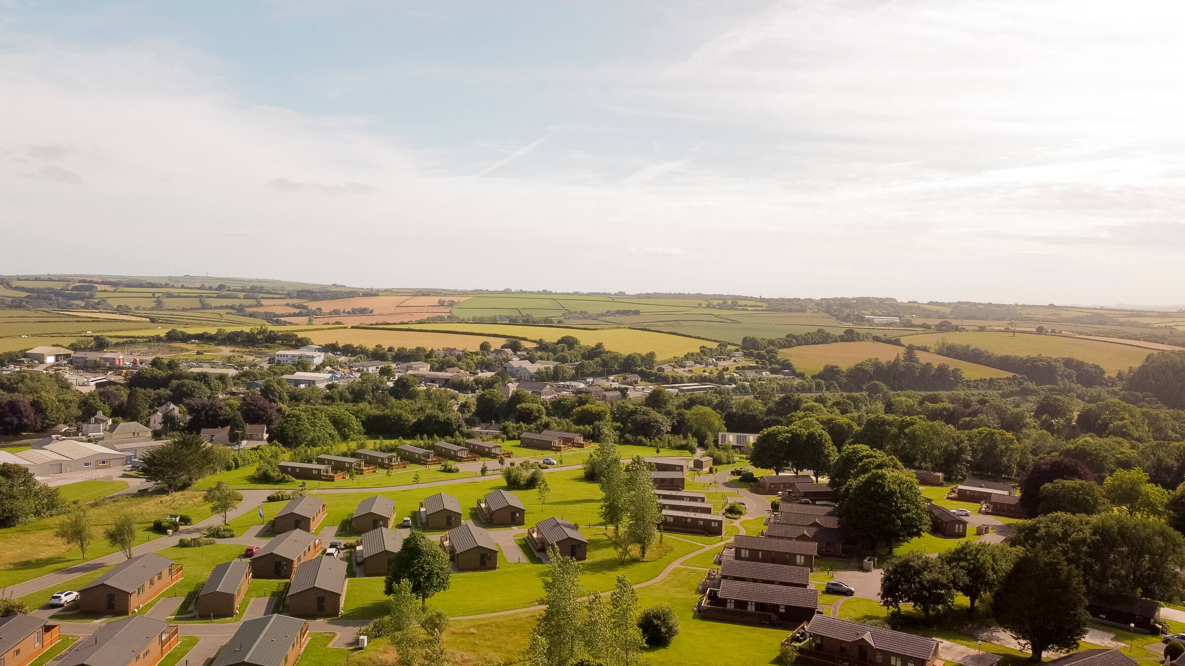 Doublebois Holiday Park and area aerial